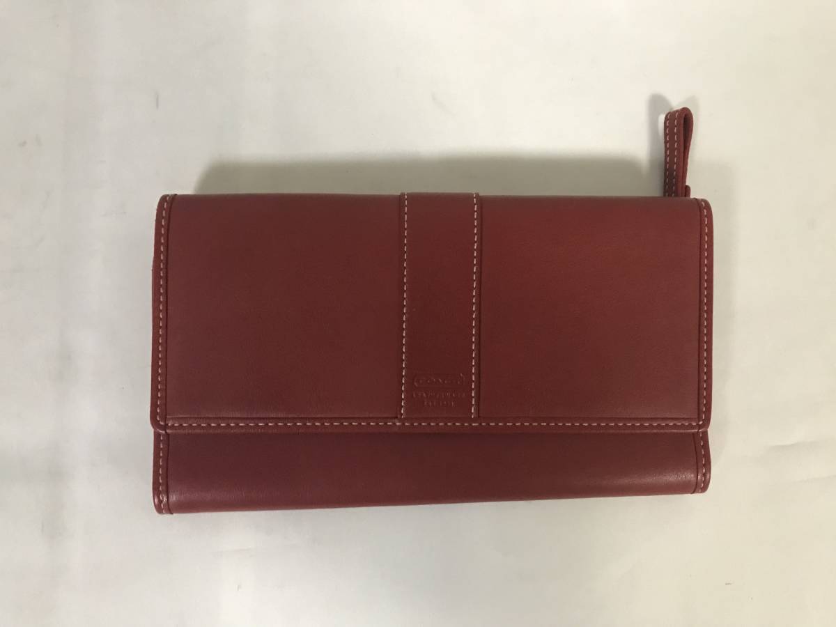 COACH 財布 メンズ 茶色 赤茶色 長財布 - 小物