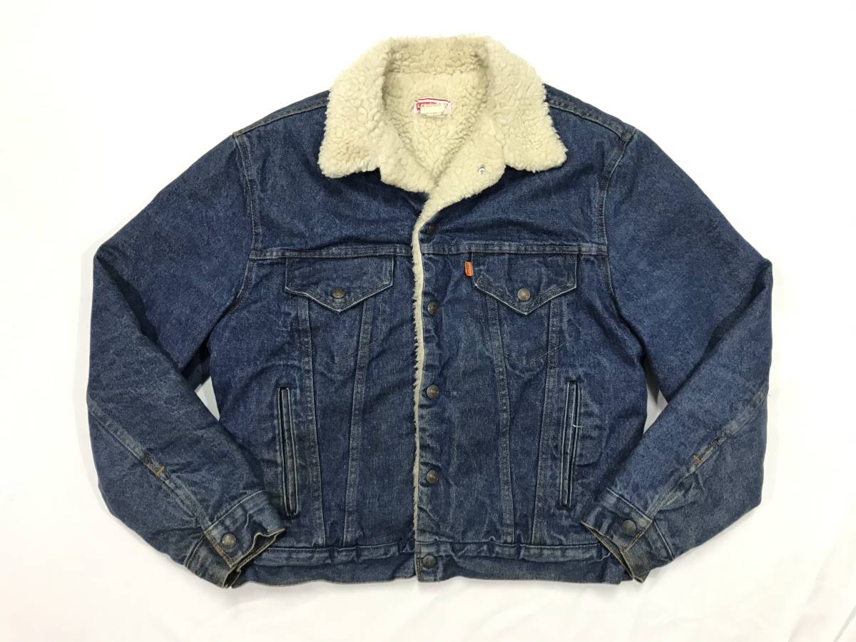 古着 17768 42 USA ビンテージ オリジナル vintage 60 70 80 90 LEVI'S ボア リーバイス コート ジャケット デニム ジージャン _画像1