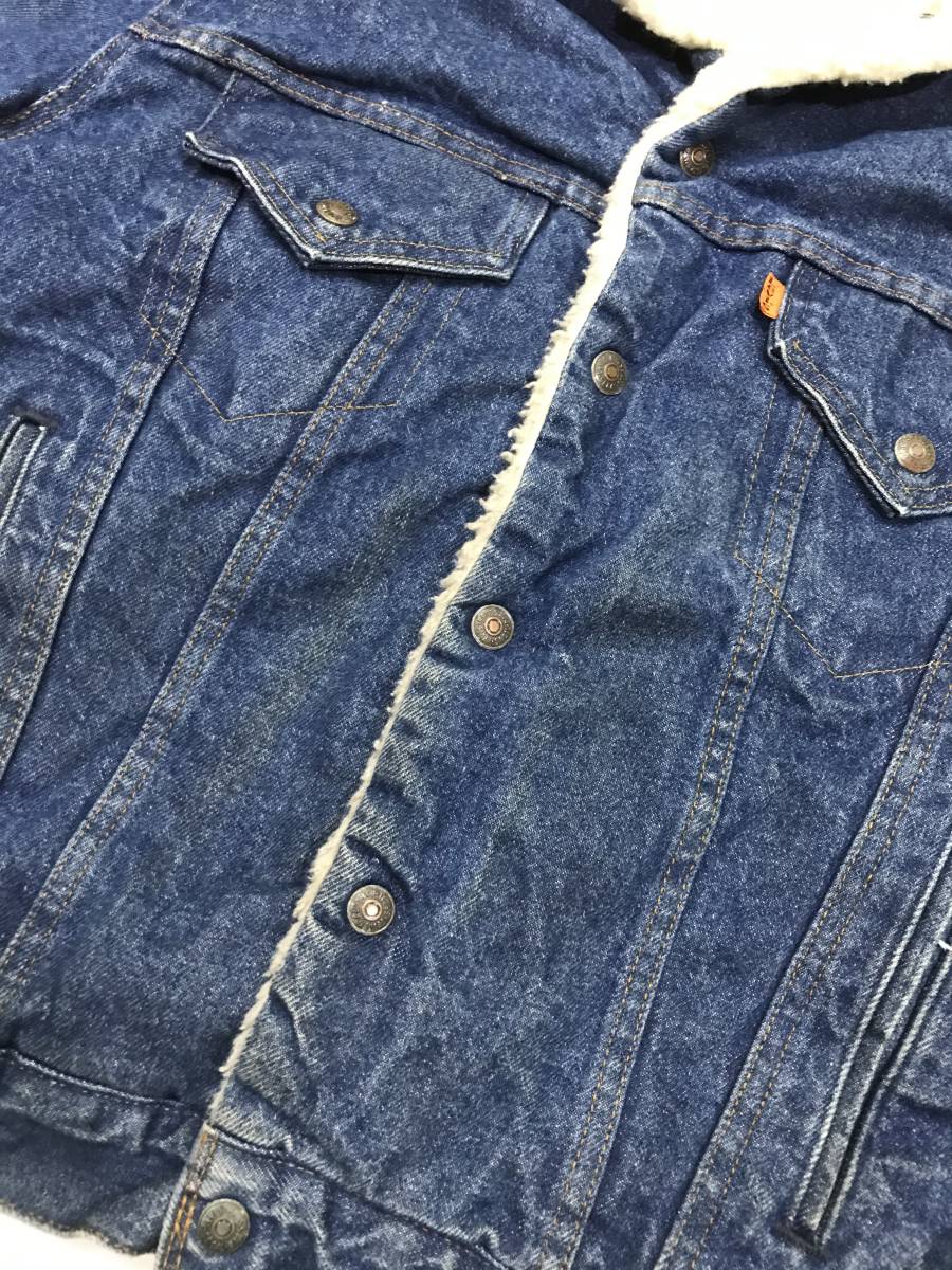 古着 17768 42 USA ビンテージ オリジナル vintage 60 70 80 90 LEVI'S ボア リーバイス コート ジャケット デニム ジージャン _画像7