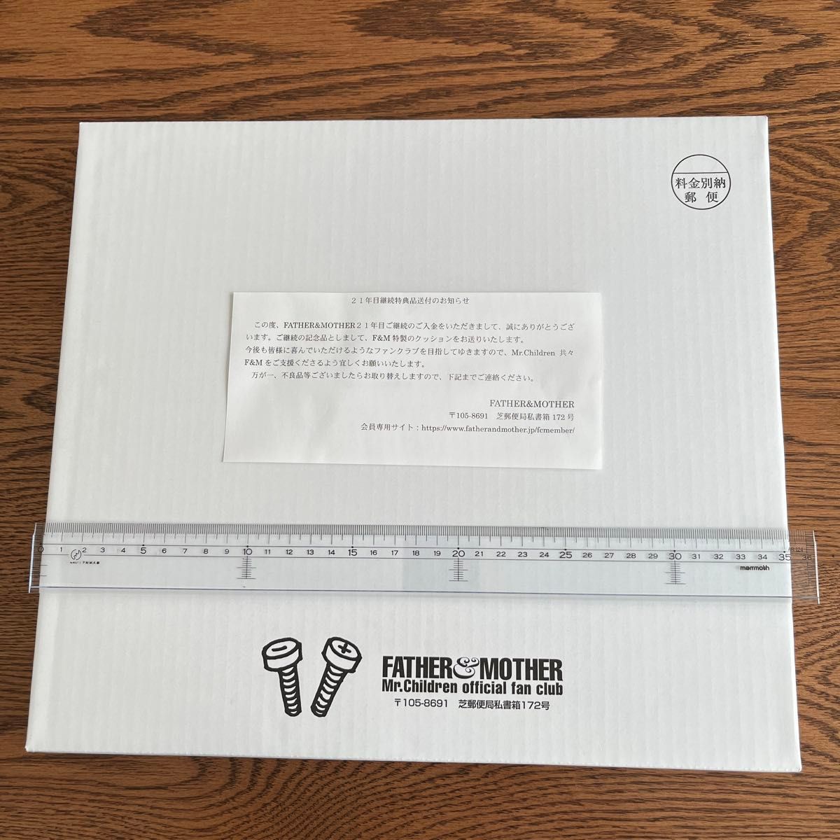FATHER & MOTHER継続特典 ミスチルくん クッション 新品未開封 FATHER & MOTHER継続特典 ミスチルくん クッション 新品未開封