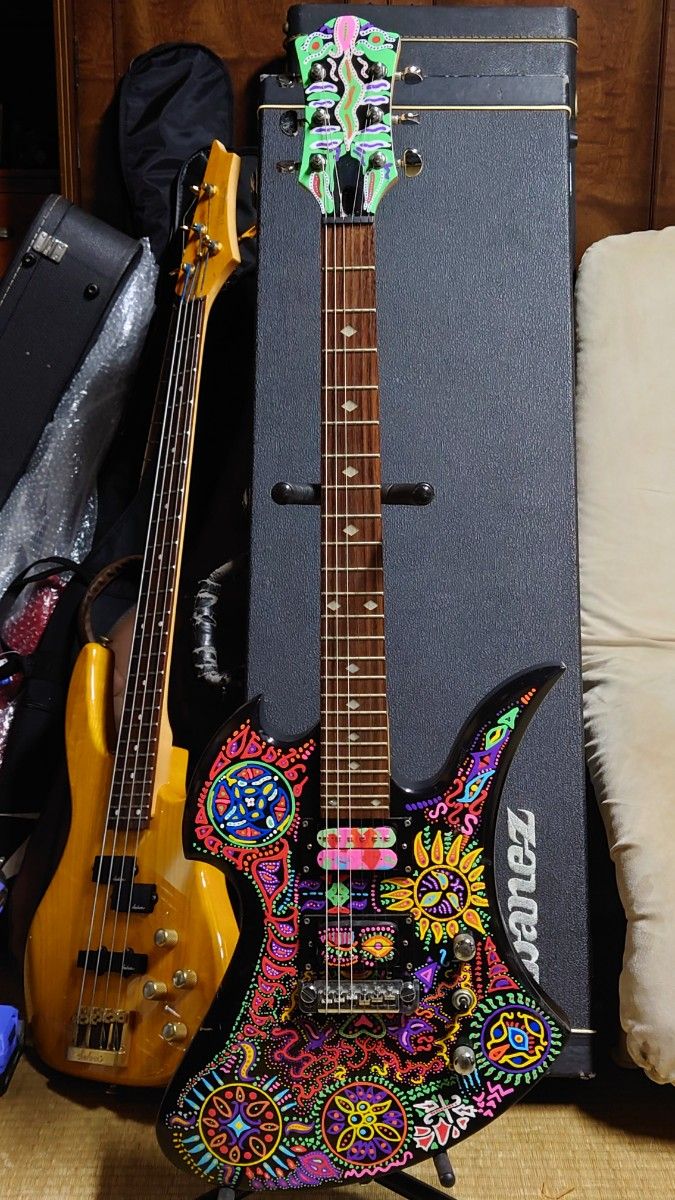 メーカー不明 モッキンバード X JAPAN HIDE サイケ柄 ジャンク メーカー不明 モッキンバード X JAPAN HIDE サイケ柄 ジャンク