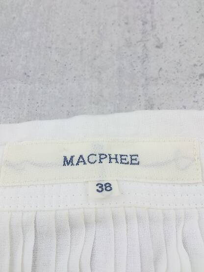 ◇ MACPHEE マカフィー トゥモローランド 七分袖 シャツ ブラウス 38 オフホワイト * 1002797404619_画像3