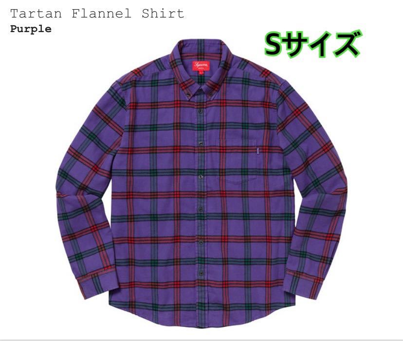 ☆Sサイズ☆19aw 19fw supreme Tartan Flannel Shirt purple パープル タータン Supreme 長袖シャツ シュプリーム 紫 フランネルシャツ