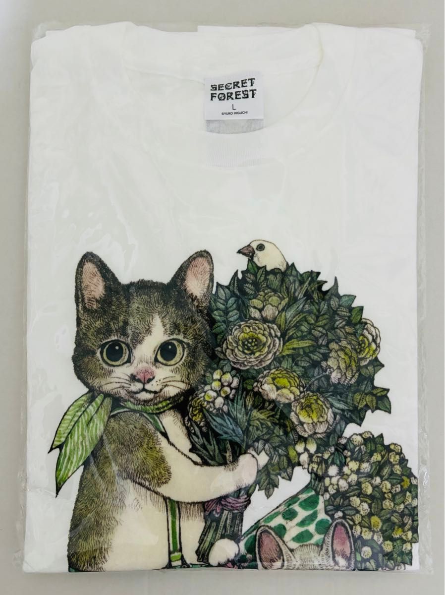 L】ヒグチユウコ韓国展示(SECRET FOREST) Tシャツ 黒 L】ヒグチユウコ韓国展示(SECRET FOREST) Tシャツ 黒