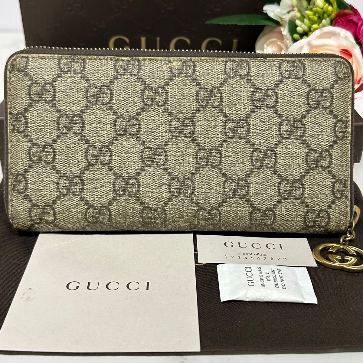 超良品! グッチ GUCCI 財布 長財布 GGスプリーム GG金具 超良品! グッチ GUCCI 財布 長財布 GGスプリーム GG金具