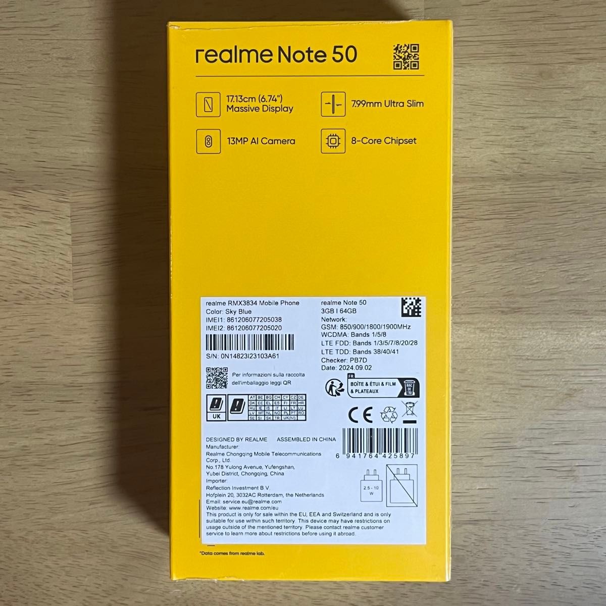 新品未使用未開封 realme Note 50 スカイブルー3GB RAM / 64GB 新品未使用未開封 realme Note 50 スカイブルー3GB RAM / 64GB