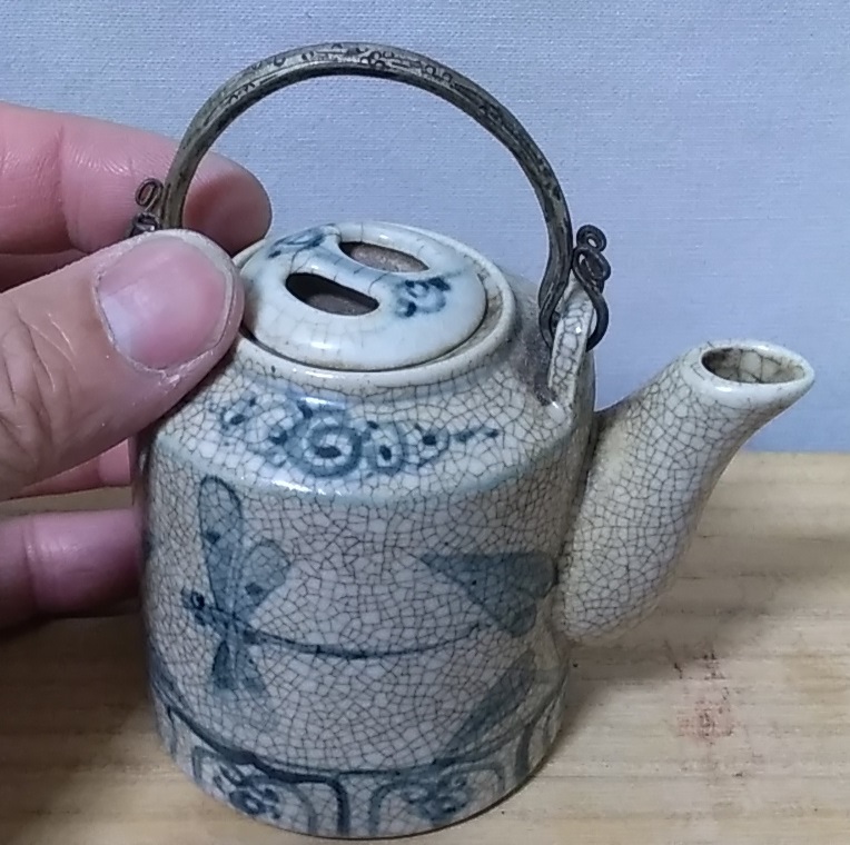 中国 清代 可愛い 哥窯 小さい茶壷 手画 時代物 古瓷 高麗