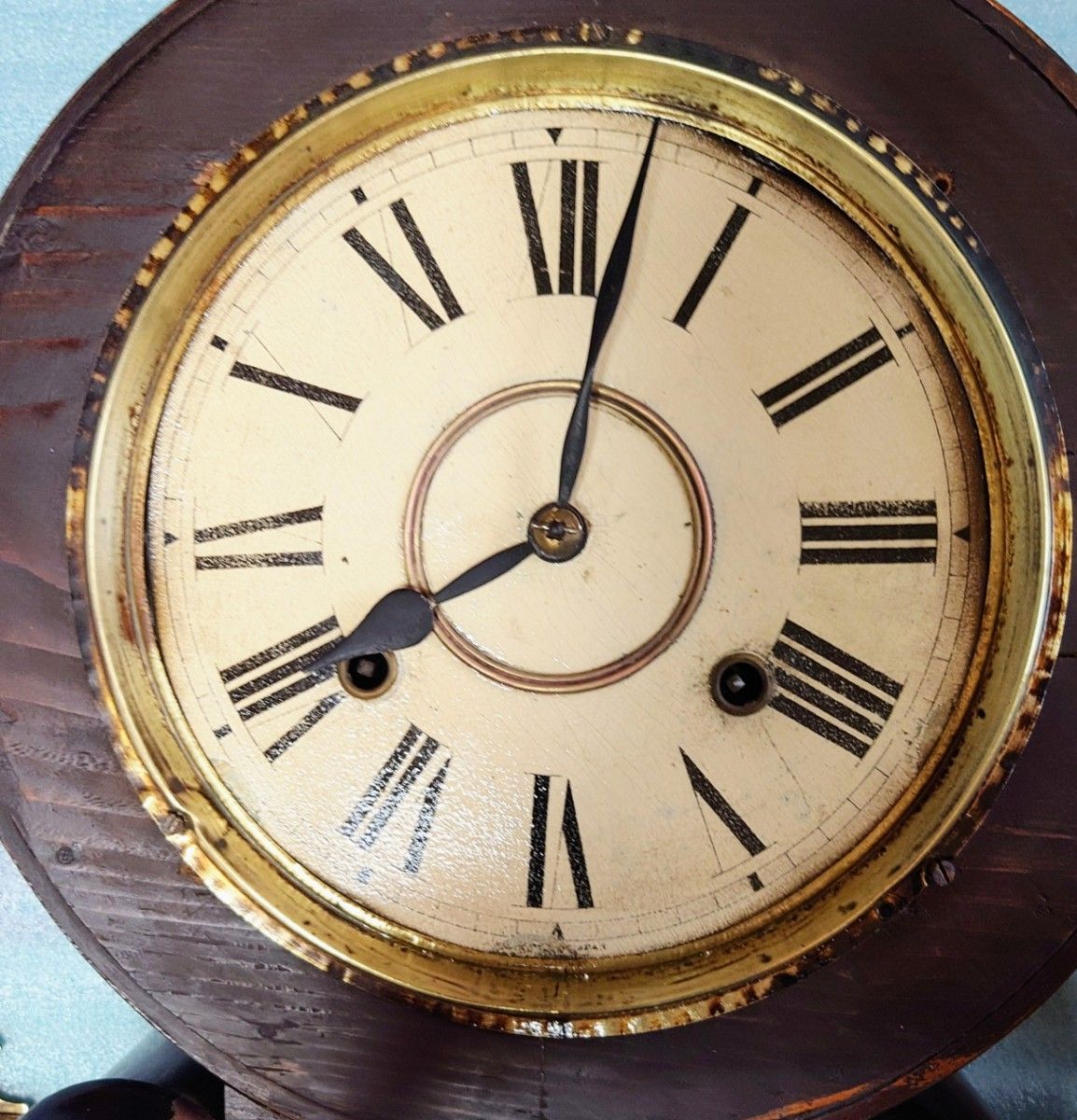 希少美品〉林時計製造所 小型本四ツ丸達磨型ゼンマイ振り子時計 希少美品〉林時計製造所 小型本四ツ丸達磨型ゼンマイ振り子時計