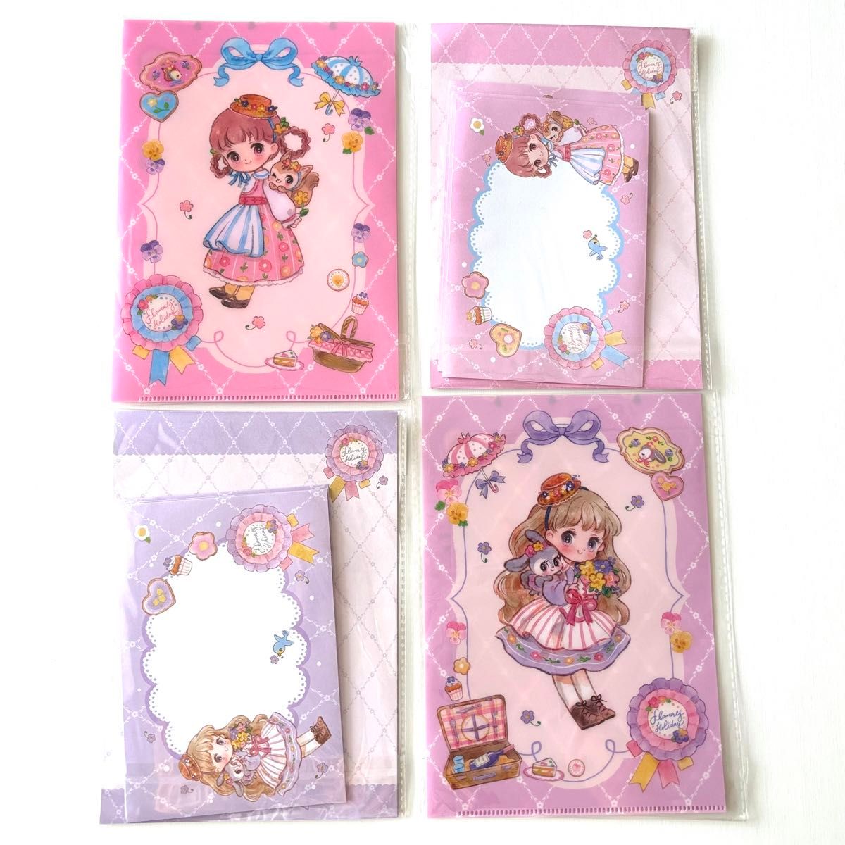nikki×ハチコ コラボ レターセット クリアファイル 4点セット nikki×ハチコ コラボ レターセット クリアファイル 4点セット