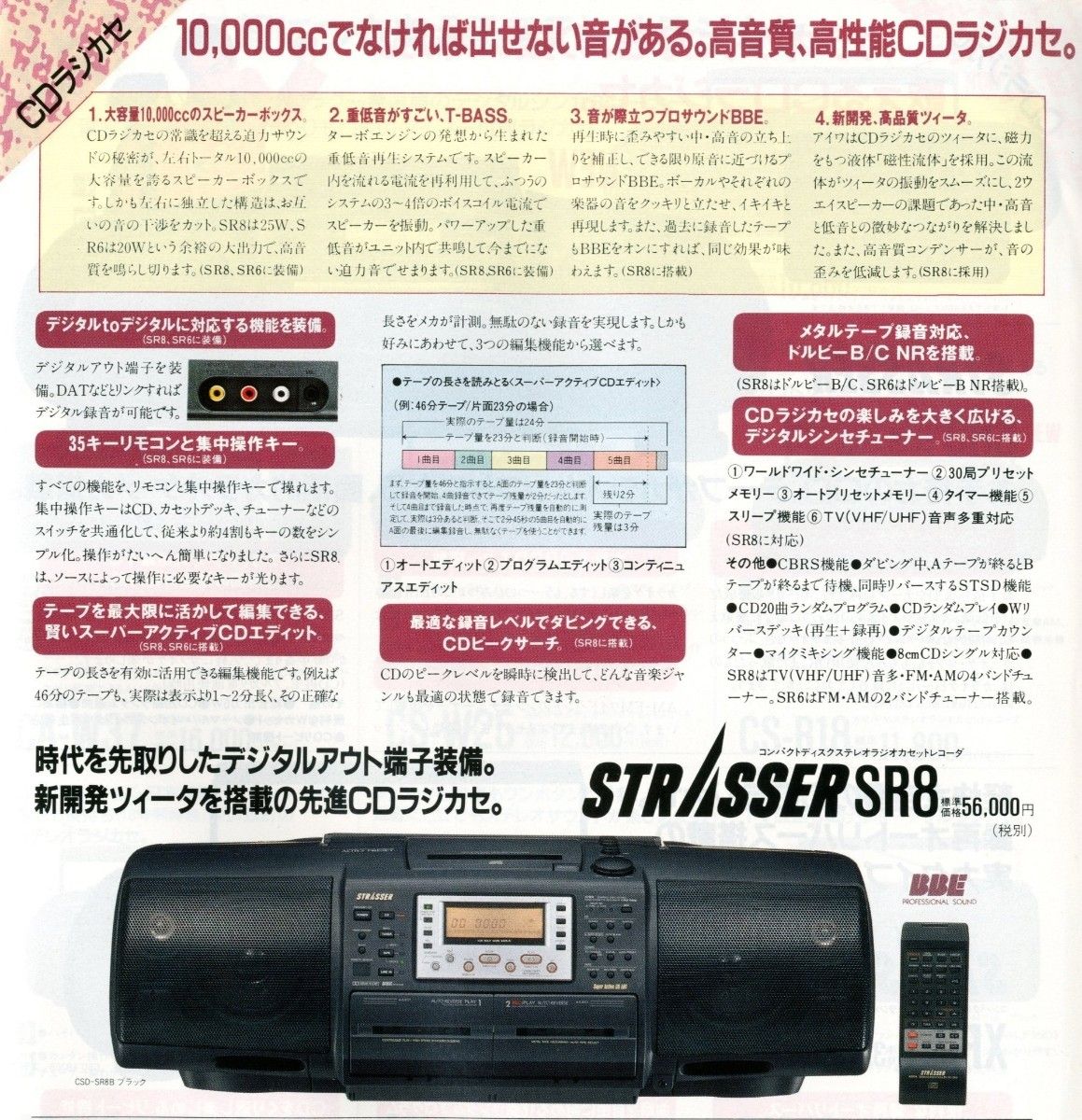 極上】AIWA STRASSER CSD-SR8 Bluetooth搭載CDラジカセ完動品 極上】AIWA STRASSER CSD-SR8 Bluetooth搭載CDラジカセ完動品