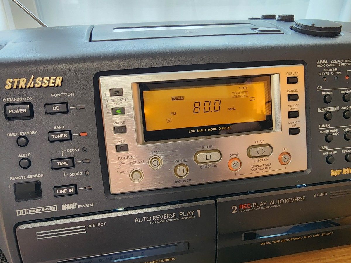 極上】AIWA STRASSER CSD-SR8 Bluetooth搭載CDラジカセ完動品 極上】AIWA STRASSER CSD-SR8 Bluetooth搭載CDラジカセ完動品