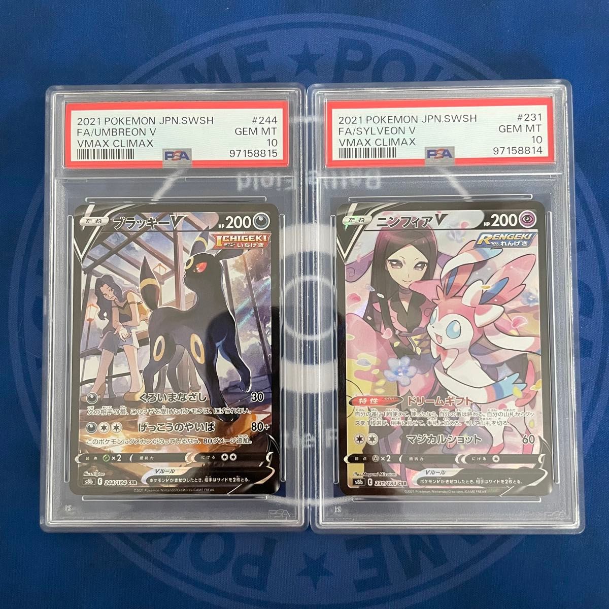 PSA10】ニンフィアV/ブラッキーV CSR 2枚セット【連番】イーブイ PSA10】ニンフィアV/ブラッキーV CSR 2枚セット【連番】イーブイ