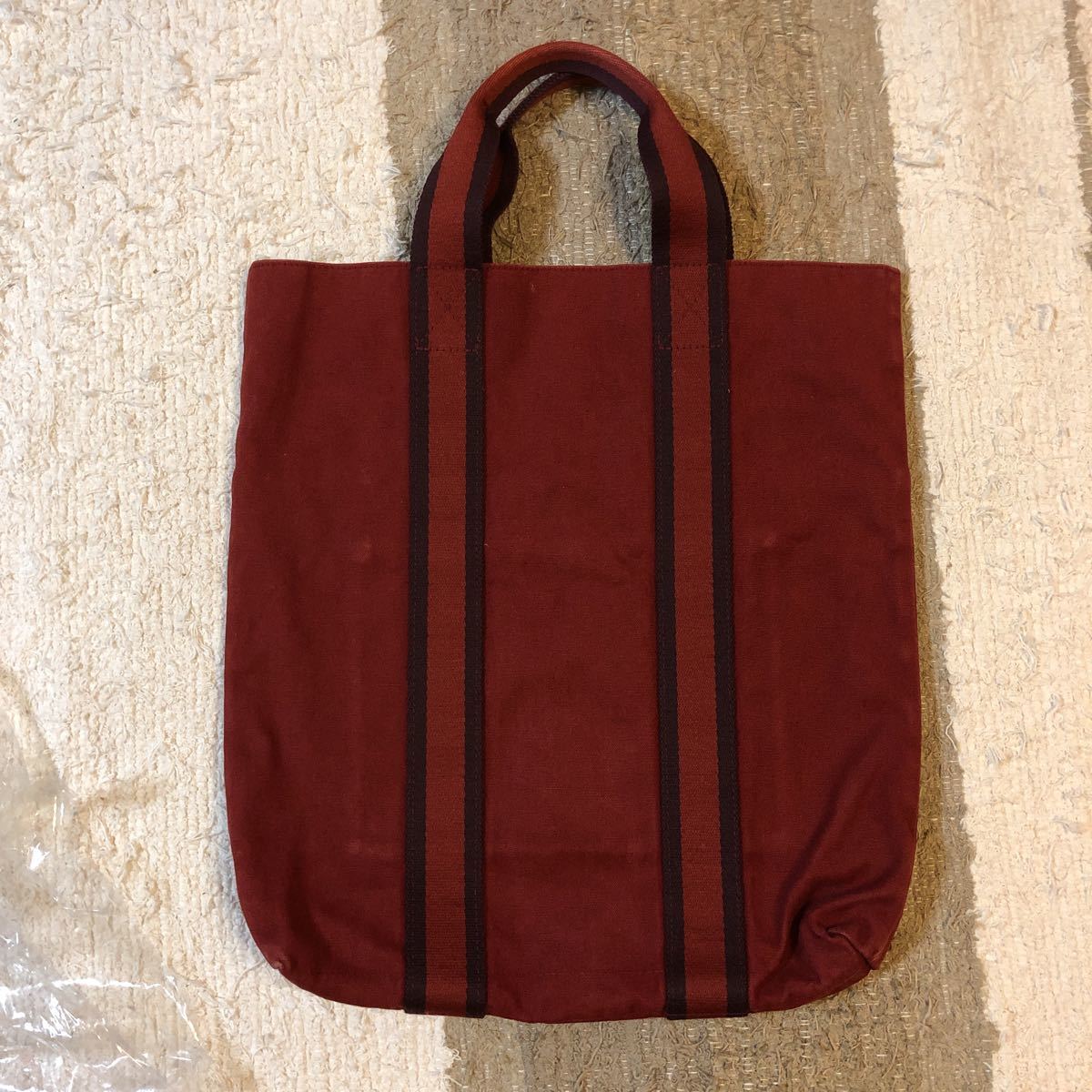 ヤフオク! - 美品 HERMES エルメス トートバッグ ワインレッ