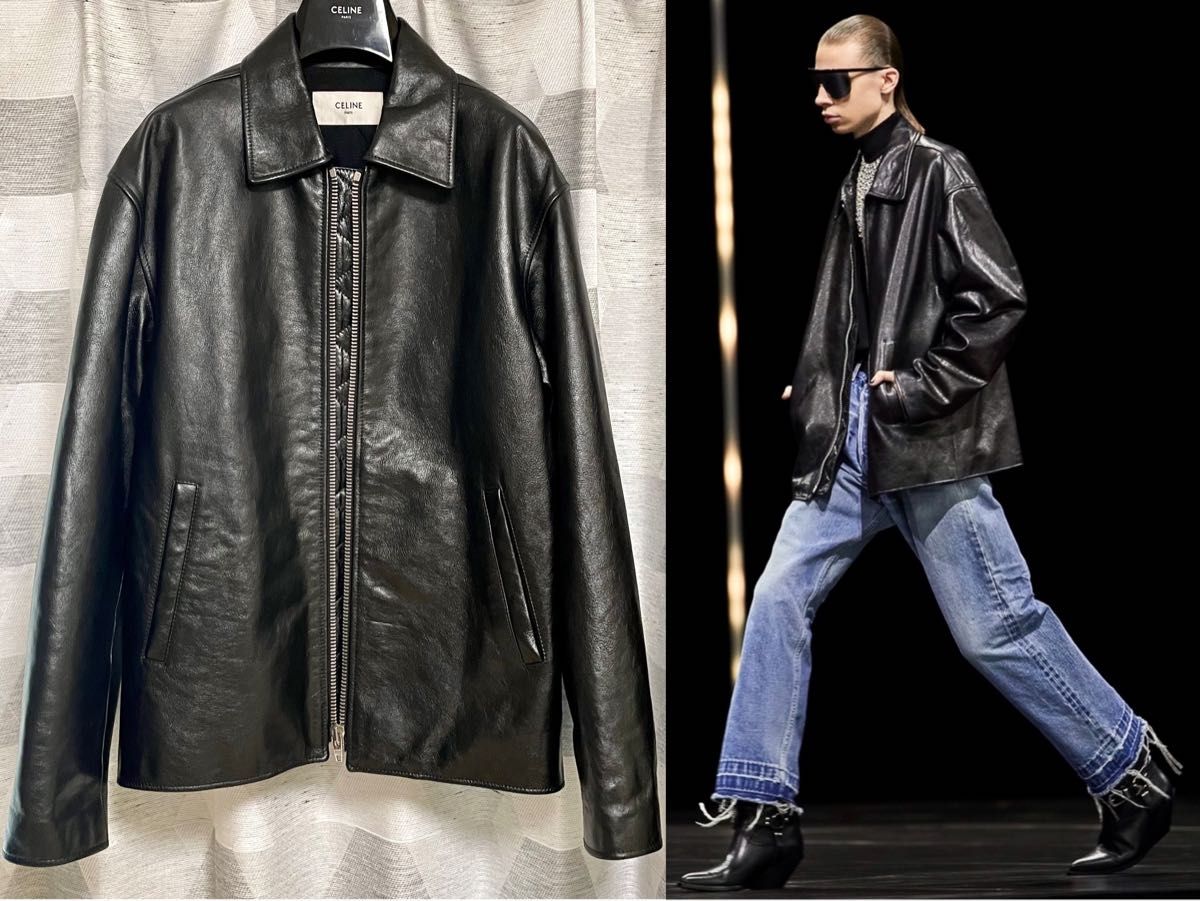 22AW Celine ポリスマン レザージャケット 46 セリーヌ エディ 22AW Celine ポリスマン レザージャケット 46 セリーヌ エディ