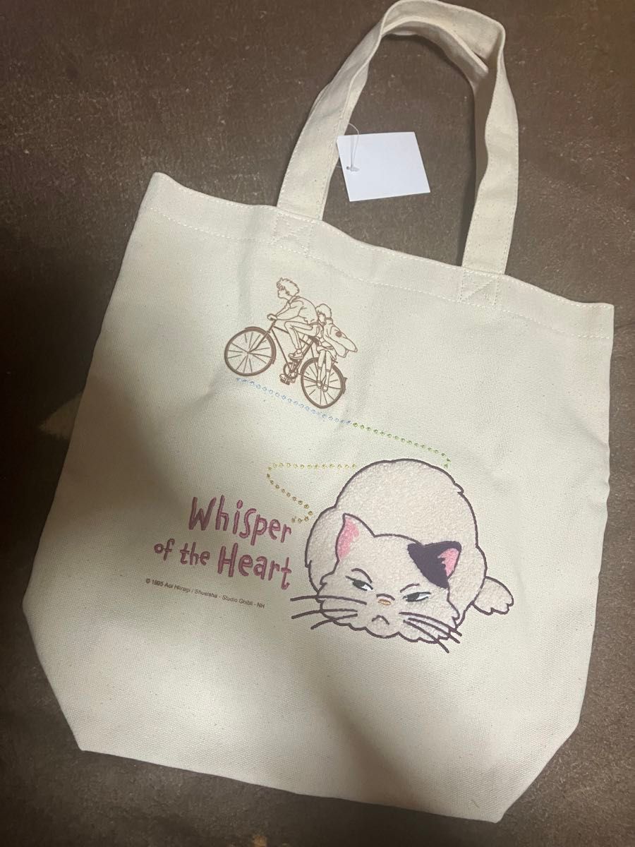 スタジオジブリ 耳をすませば 縦型刺繍トートバッグ ムーン スタジオジブリ 耳をすませば 縦型刺繍トートバッグ ムーン