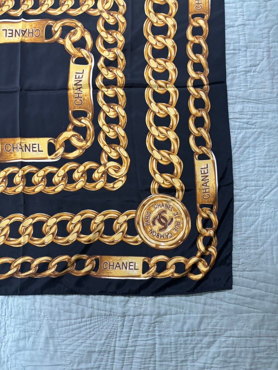 美品 CHANEL シャネル 大判シルクスカーフ 品質タグ|Yahoo 美品 CHANEL シャネル 大判シルクスカーフ 品質タグ|Yahoo