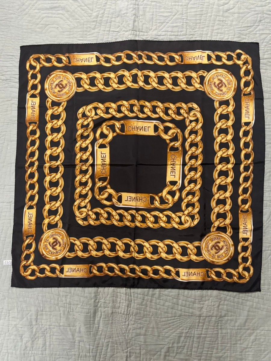 美品 CHANEL シャネル 大判シルクスカーフ 品質タグ|Yahoo 美品 CHANEL シャネル 大判シルクスカーフ 品質タグ|Yahoo
