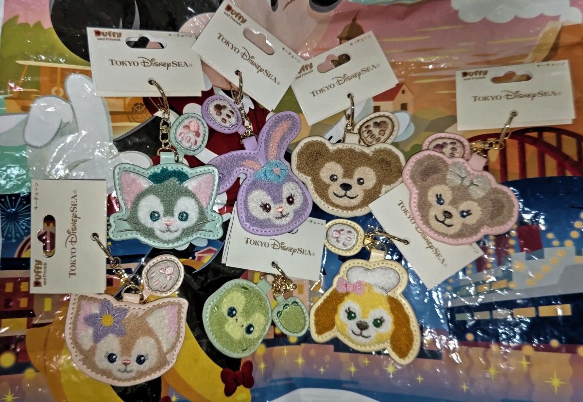 東京ディズニーシー ダッフィー & フレンズ キーチェーン 7個 東京ディズニーシー ダッフィー & フレンズ キーチェーン 7個