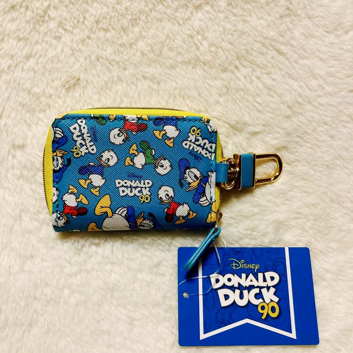 Disney キーケース エコバッグ ポーチ ファスナーチャーム ドナルド 新品】ドナルドダック90周年デザイン スマートキーケース|Yahoo
