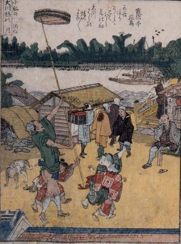 葛飾北斎作 浮世絵版画「絵本 隅田川両岸一覧」中巻 越前和紙 葛飾北斎作 浮世絵版画「絵本 隅田川両岸一覧」中巻 越前和紙