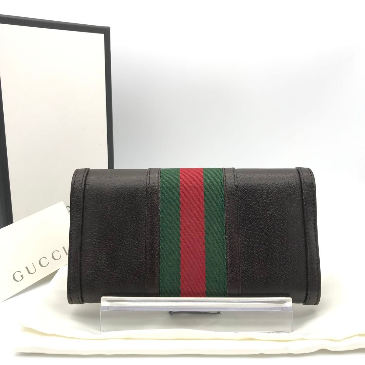 国内発送 GUCCI グッチ コンチネンタル 長財布 847210 正規品 極美品 グッチ財布 グッチ長財布 グッチシェリーライン