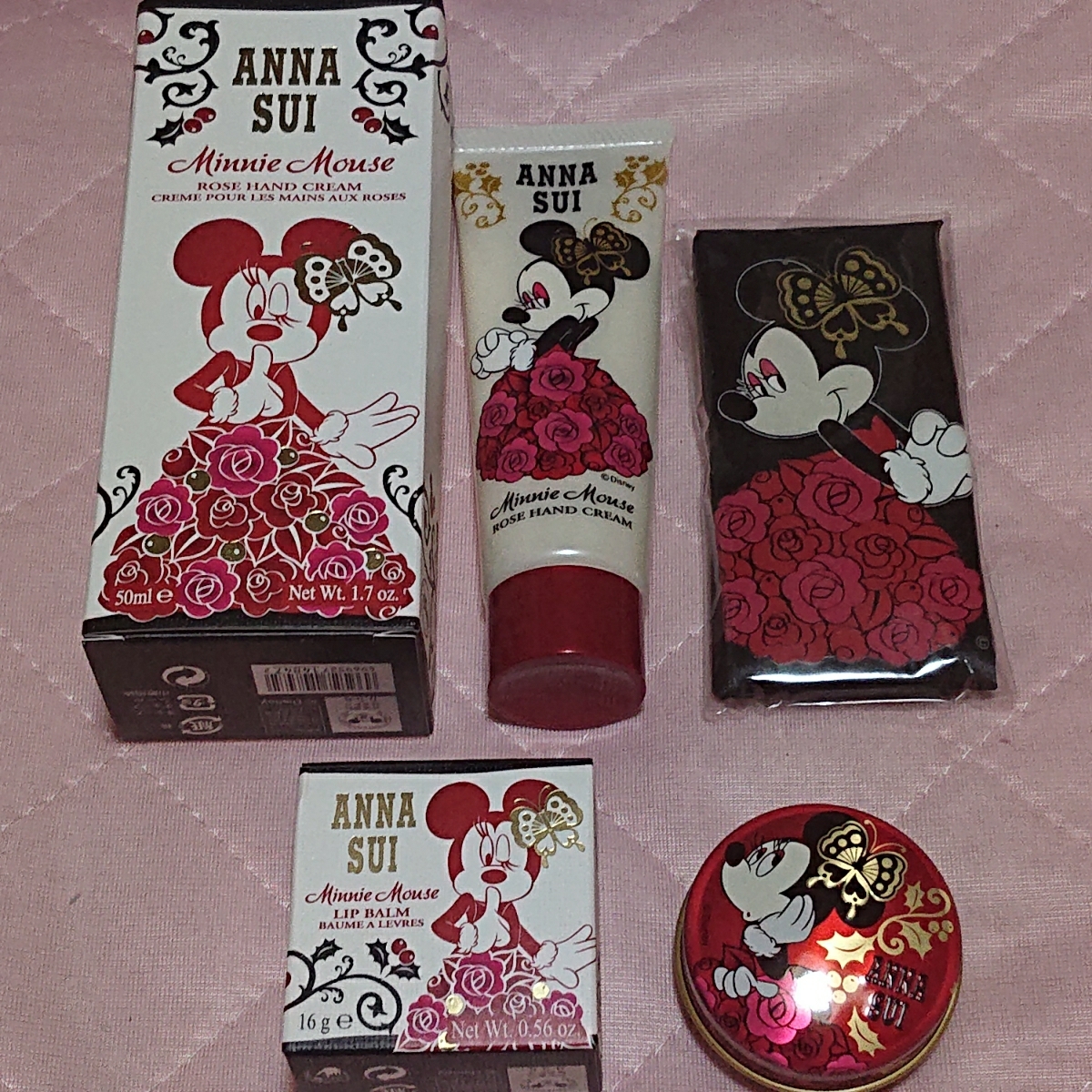 ANNA SUI Anna Sui ×Disney Disney collaboration 3 point set ** hand cream & lip bar m**+ nail color 200[ unused storage goods ]