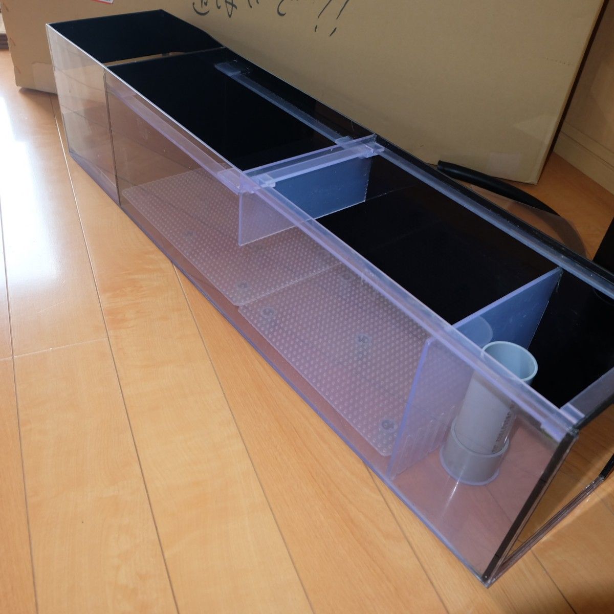 元箱あり ぷぅ工房 90cm水槽用上部フィルター ウール槽 3面 元箱あり ぷぅ工房 90cm水槽用上部フィルター ウール槽 3面