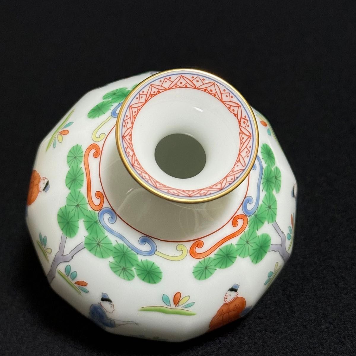 希少/未使用】香蘭社 大明成化豆彩 万歴人物絵 酒器揃 徳利 お 希少/未使用】香蘭社 大明成化豆彩 万歴人物絵 酒器揃 徳利 お