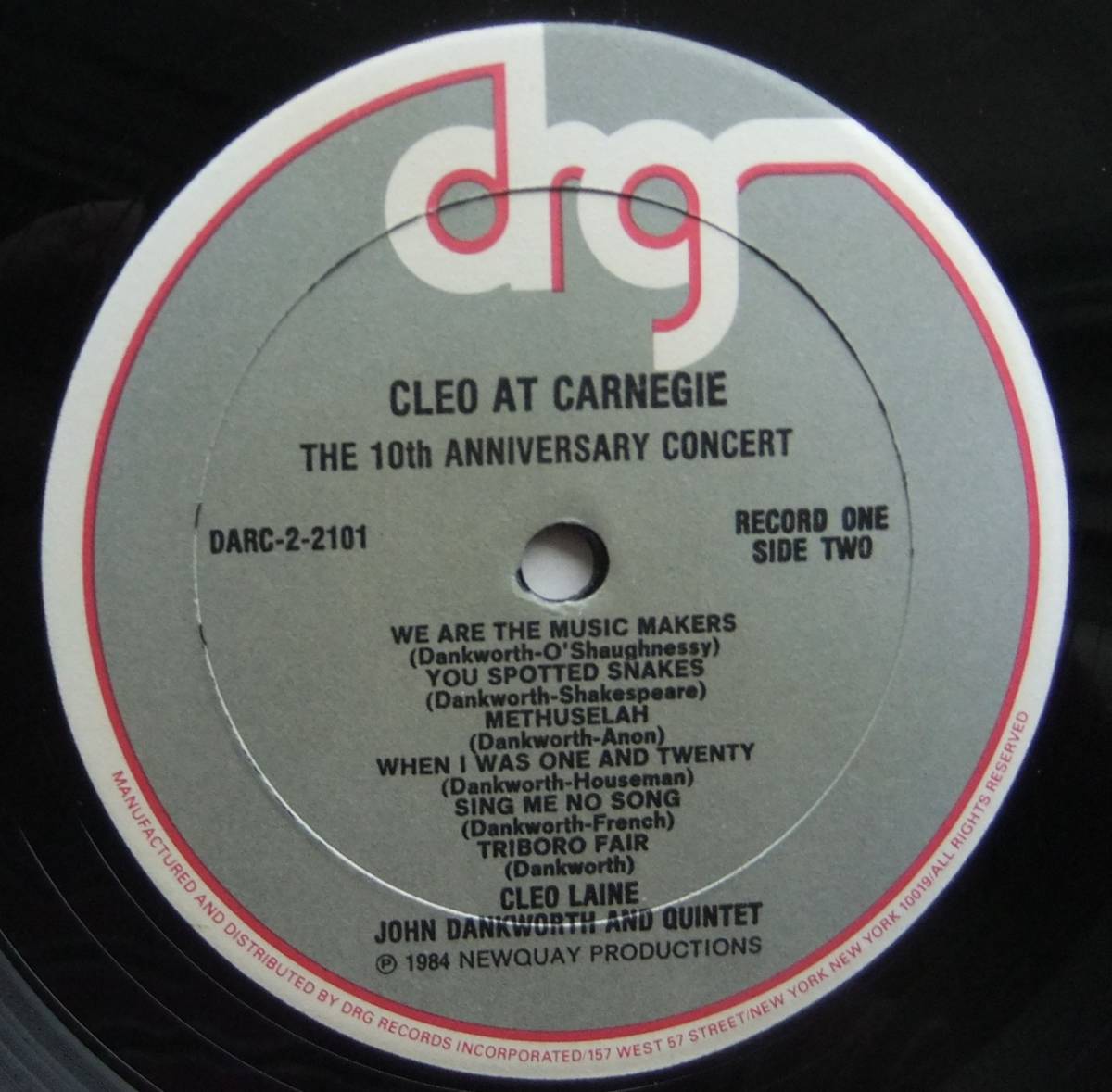 ◆ CLEO LAINE / Cleo At Carnegie (2LP) ◆ drg DA RC-2-2101 ◆_画像6