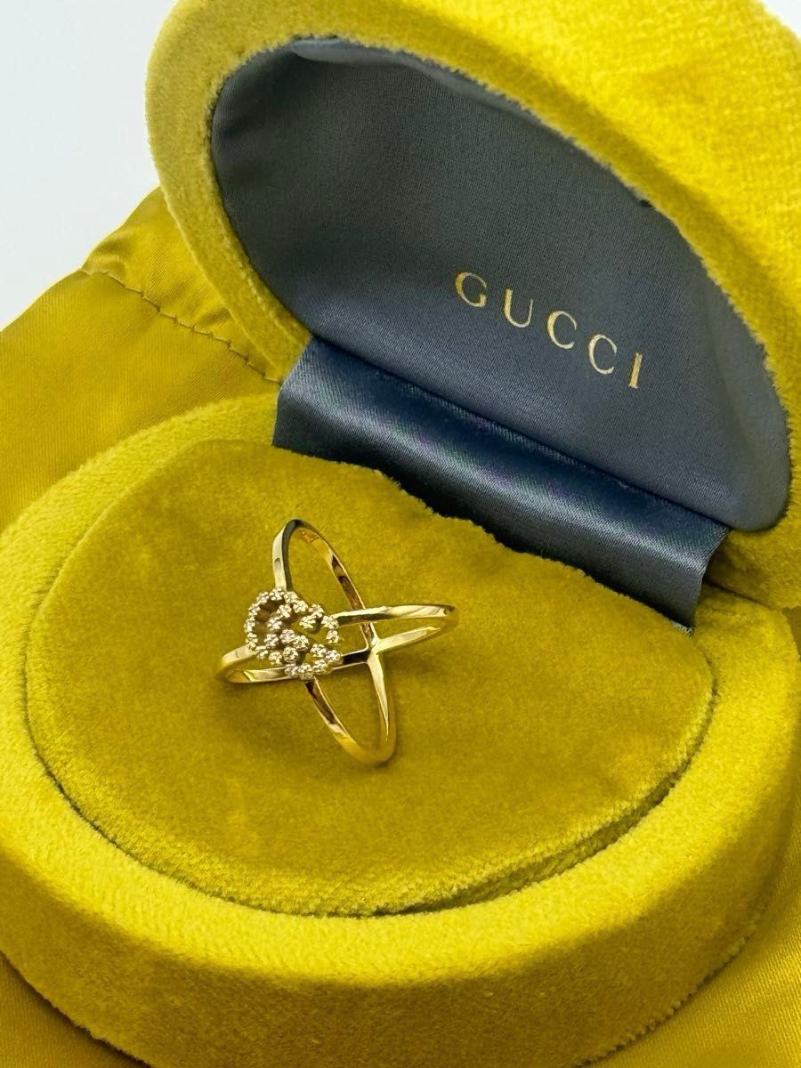 GUCCI グッチ リング GG ランニング クロス ダイヤモンド GUCCI グッチ リング GG ランニング クロス ダイヤモンド