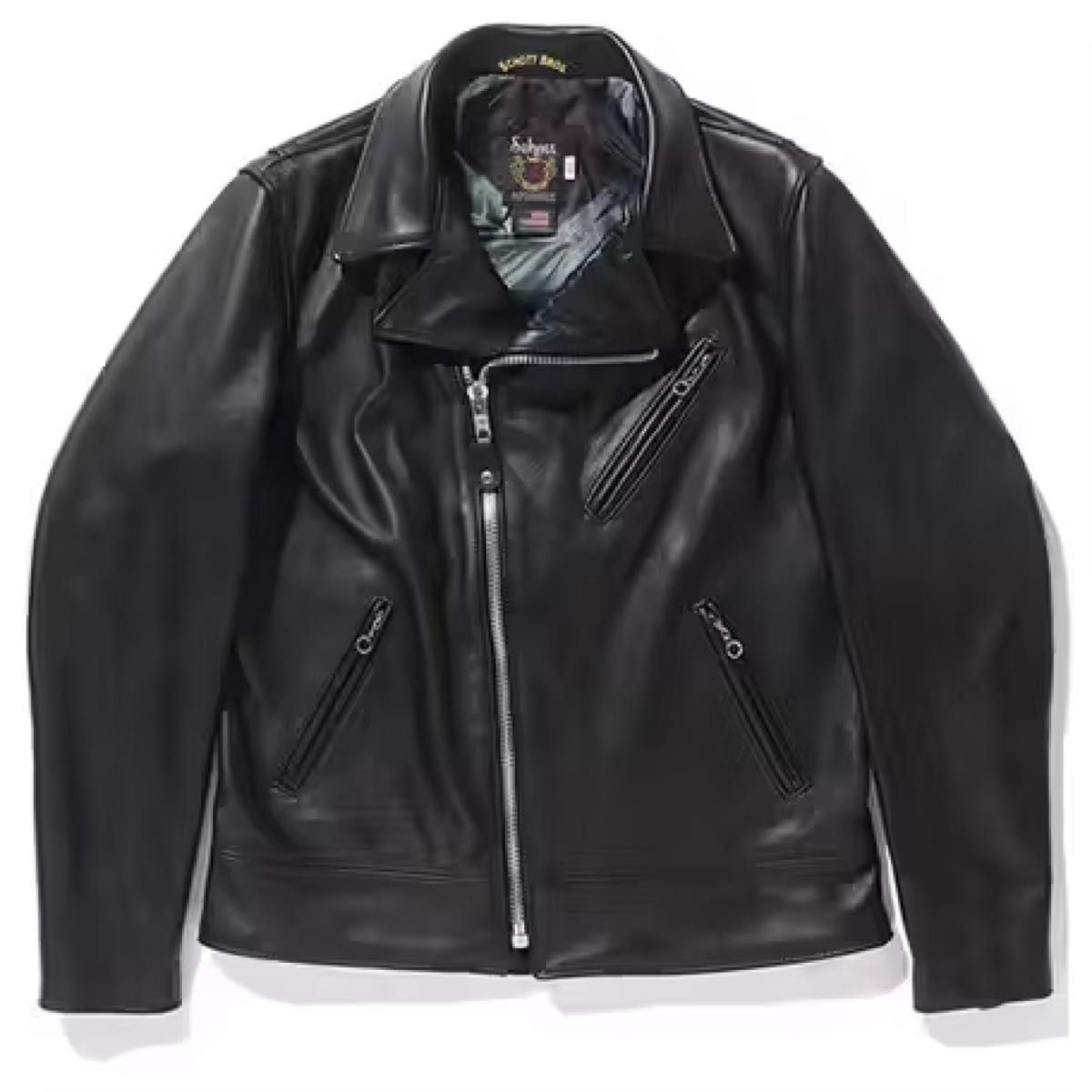 レア デッドストック 【米国製】Stussy x Schott レザー レア デッドストック 【米国製】Stussy x Schott レザー