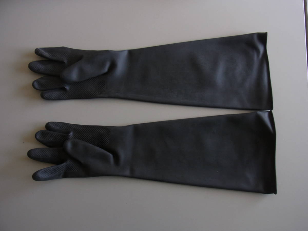  plumbing. work etc.! new goods natural rubber gloves thick long 600mm/50.a