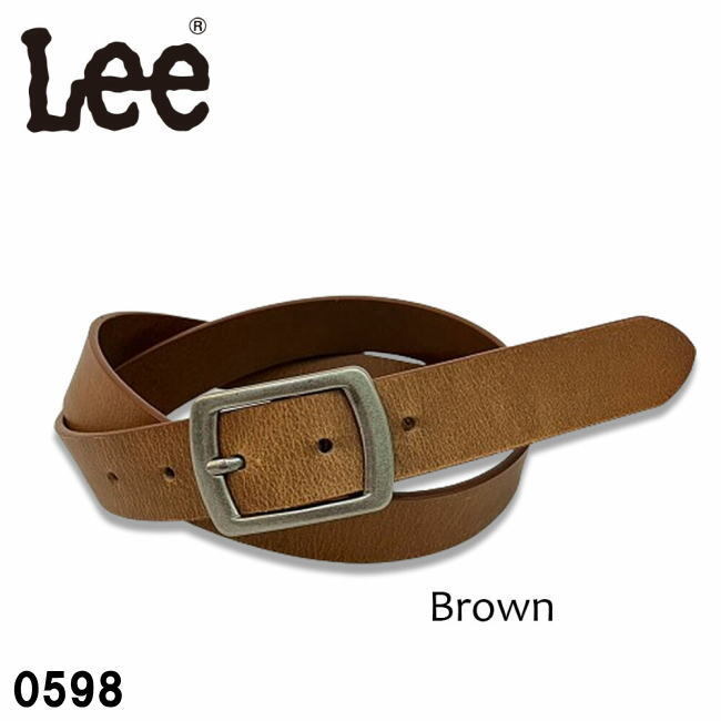 ブラウン Lee LEE リー 0120598 30mm レザー ベルト ギャリソン メンズ レディース