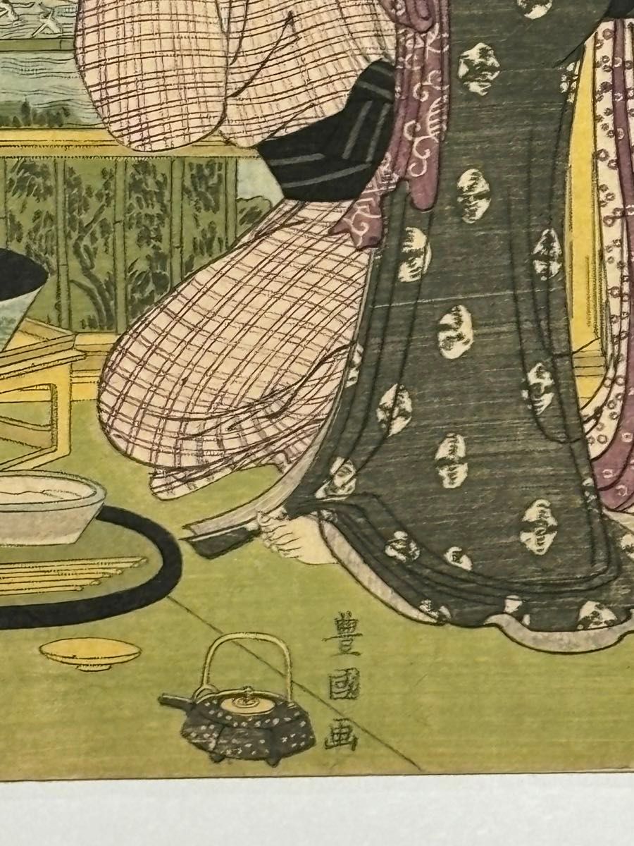 南四季夏景」歌川豊国 復刻浮世絵 1枚|木版画 錦絵 美人画 和本 南四季夏景」歌川豊国 復刻浮世絵 1枚|木版画 錦絵 美人画 和本