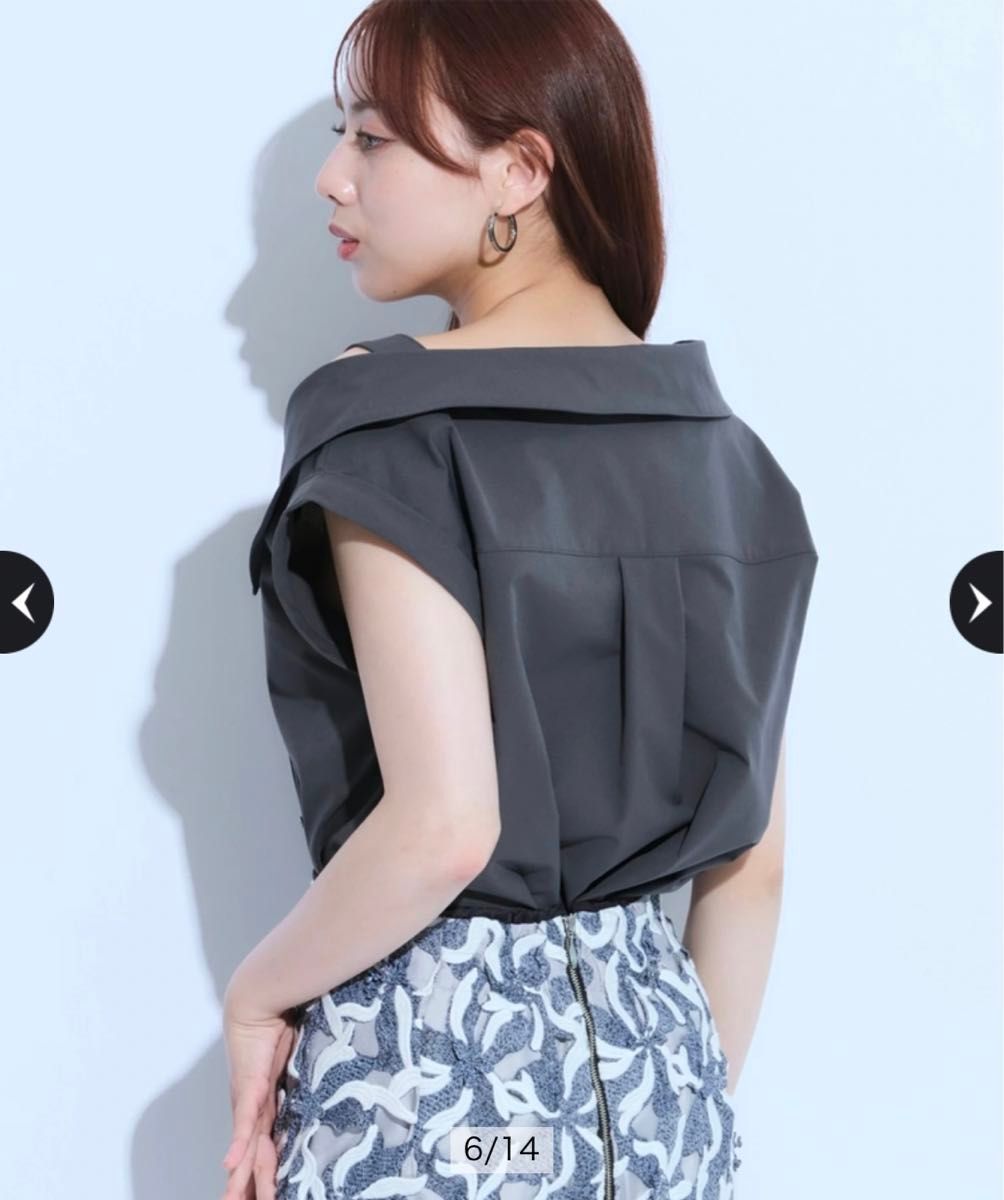 新品 マイストラーダ MYSTRADA アシメ オフショル シャツ 新品 マイストラーダ MYSTRADA アシメ オフショル シャツ