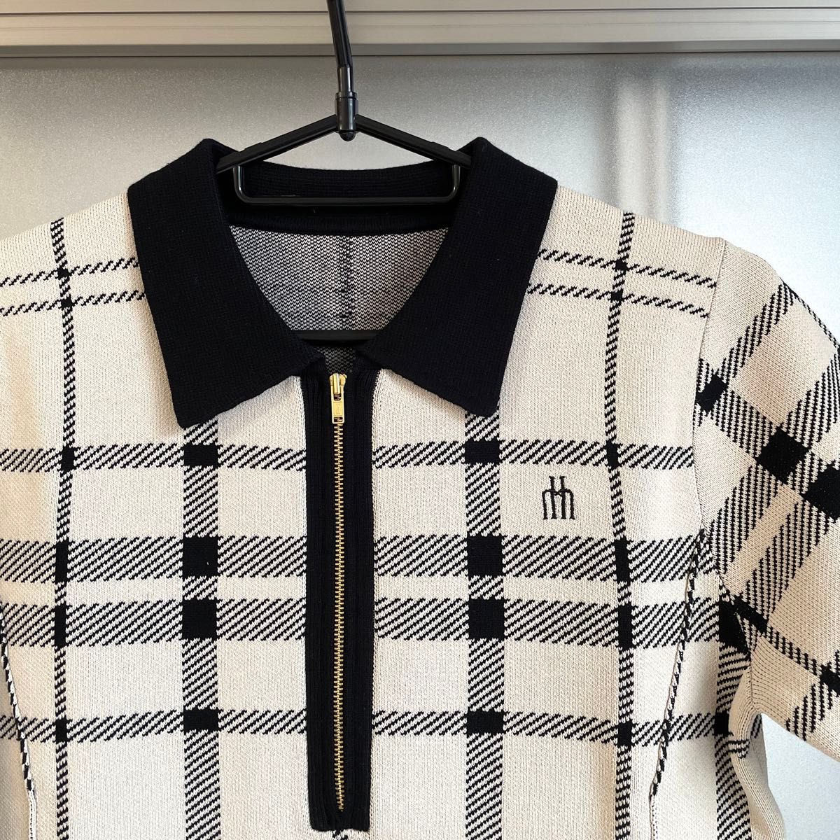 新品 her lip to Trois Logo Knit Mini Dress チェック ニット 新品 her lip to Trois Logo Knit Mini Dress チェック ニット