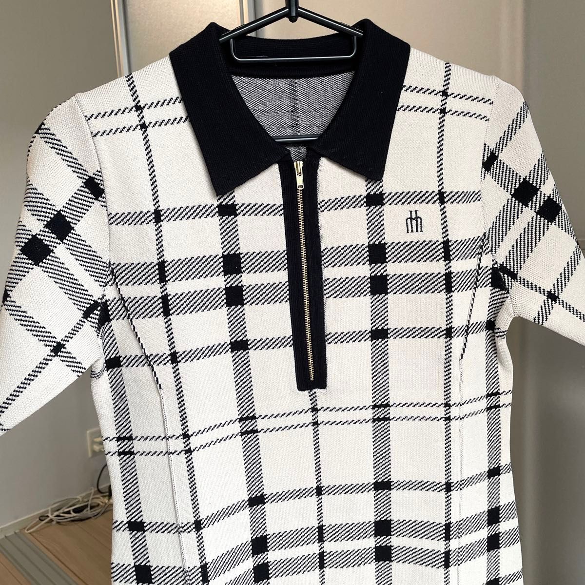 新品 her lip to Trois Logo Knit Mini Dress チェック ニット 新品 her lip to Trois Logo Knit Mini Dress チェック ニット