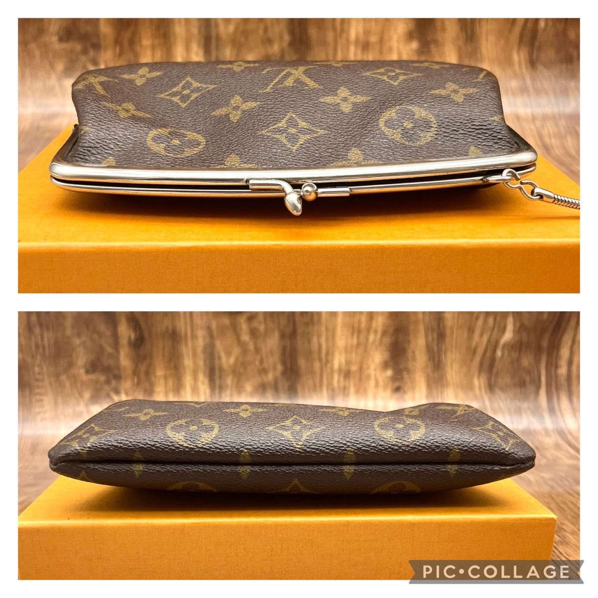 極美品 ルイヴィトン モノグラム がま口 ポーチUSA バケット付属 極美品 ルイヴィトン モノグラム がま口 ポーチUSA バケット付属
