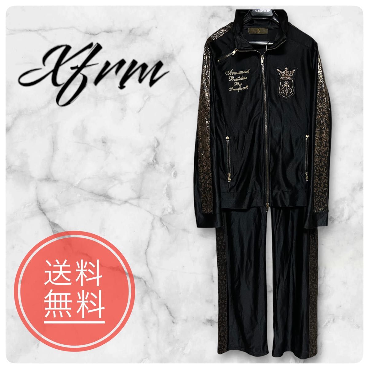 Xfrm 豹柄 ライン スパンコール ジャージ y2k 00s archive Xfrm 豹柄 ライン スパンコール ジャージ y2k 00s archive