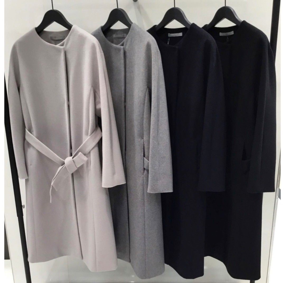 セオリーリュクス 19AW ノーカラー ベルト ロングコート セオリーリュクス 19AW ノーカラー ベルト ロングコート
