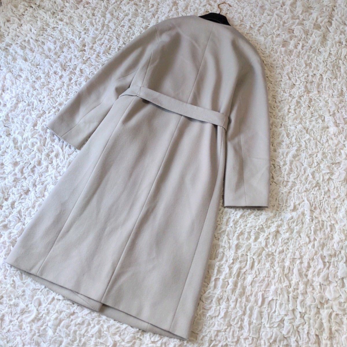 セオリーリュクス 19AW ノーカラー ベルト ロングコート セオリーリュクス 19AW ノーカラー ベルト ロングコート