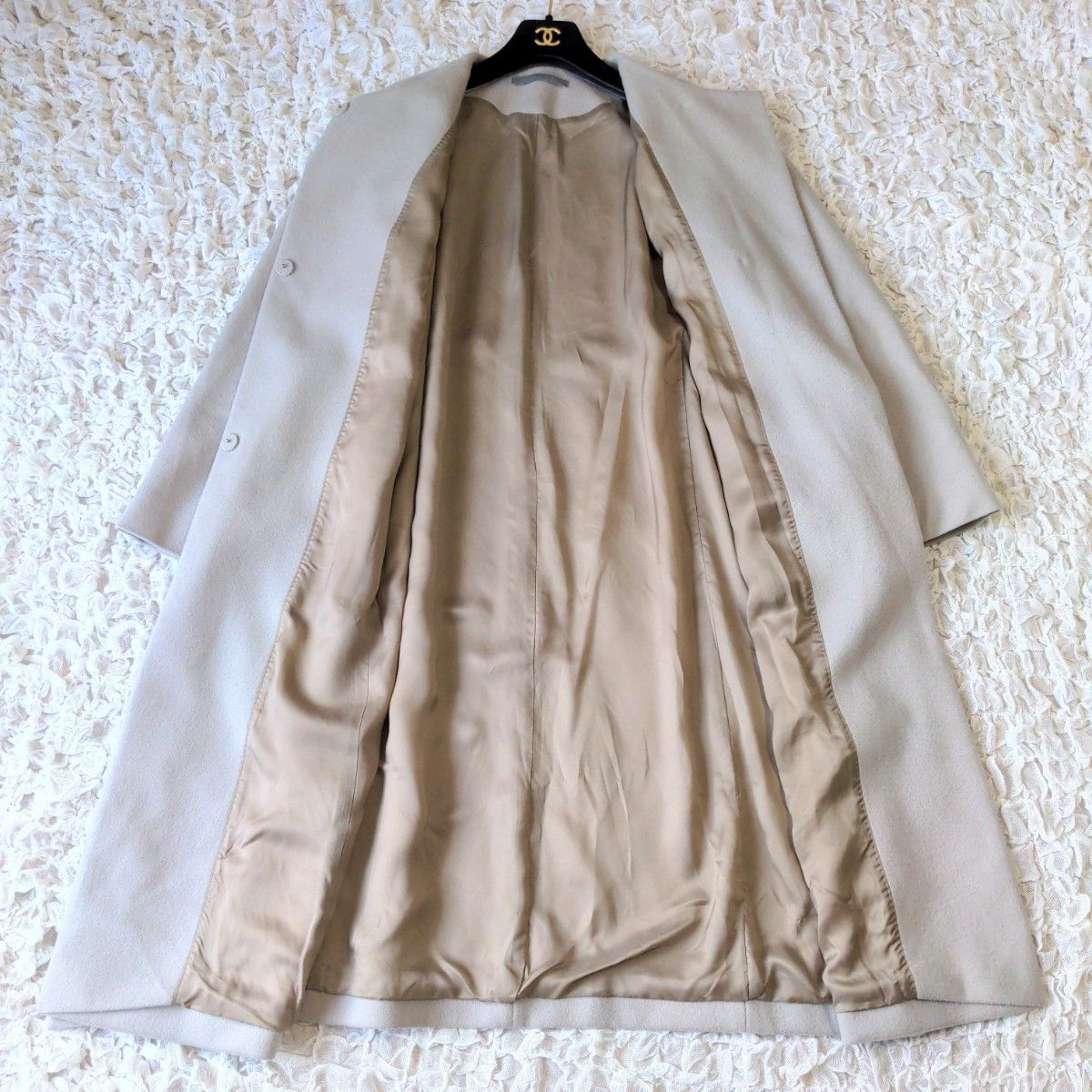 セオリーリュクス 19AW ノーカラー ベルト ロングコート セオリーリュクス 19AW ノーカラー ベルト ロングコート