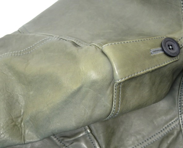 wjkw （ダブルジェイケーダブル） Safari Leather Jacket Grey サファリレザージャケット M-65 ミリタリージャケット　36_画像5