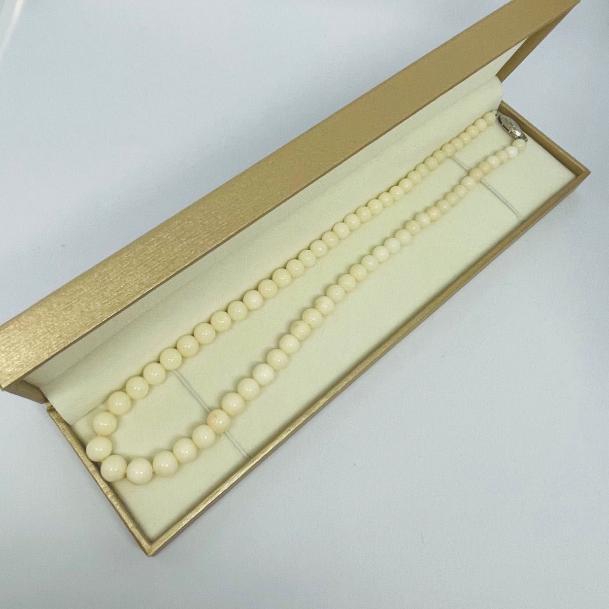 本珊瑚 サンゴ 白珊瑚 ネックレス 宝石珊瑚 沖縄産 5-8mm ケース 本珊瑚 サンゴ 白珊瑚 ネックレス 宝石珊瑚 沖縄産 5-8mm ケース