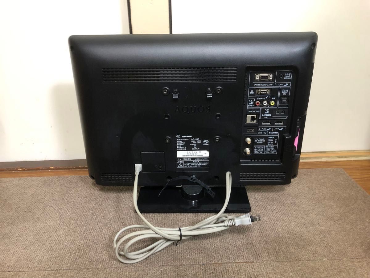 動作美品】シャープ 液晶テレビ AQUOS 19インチ LC-19K5 動作美品】シャープ 液晶テレビ AQUOS 19インチ LC-19K5