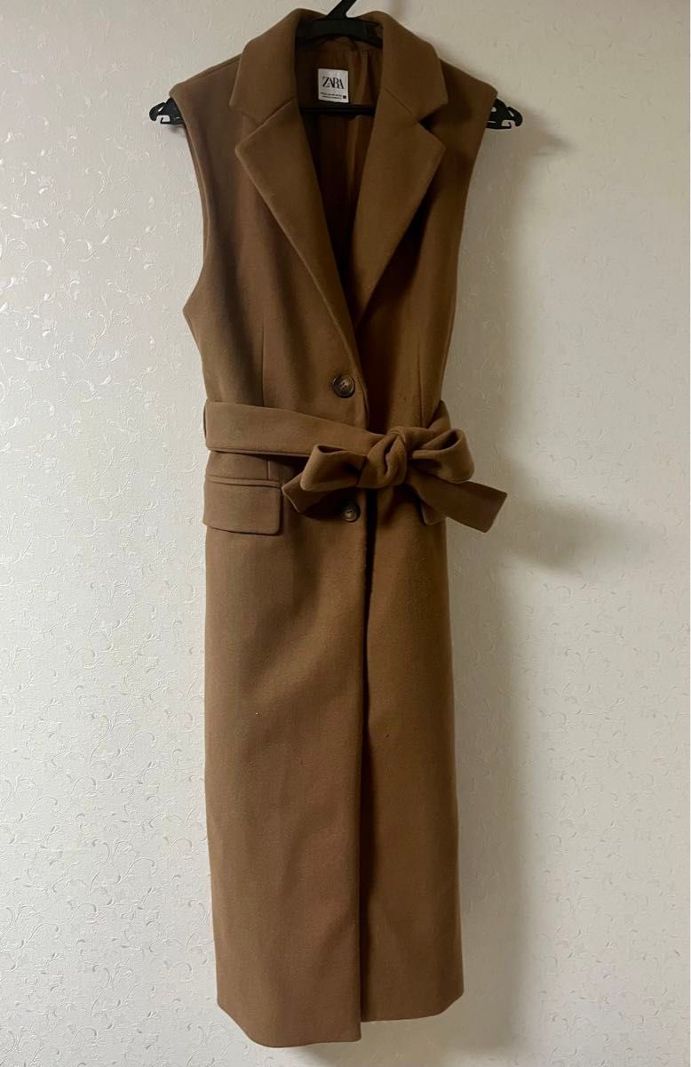 メーカー直売 - 人気ランキング ZARA ロングベスト ロングジレ ベスト ノースリーブコート ザラ ベスト+ジレ