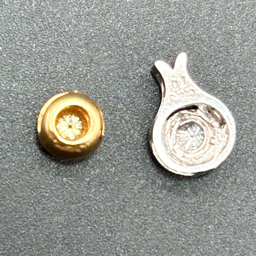 【Y-9】K18　Pt1000　01刻印　ダイヤモンド　ペンダントトップ　ネックレスTOP　チャーム　18金　プラチナ1000　2品おまとめ　総重量1.59g