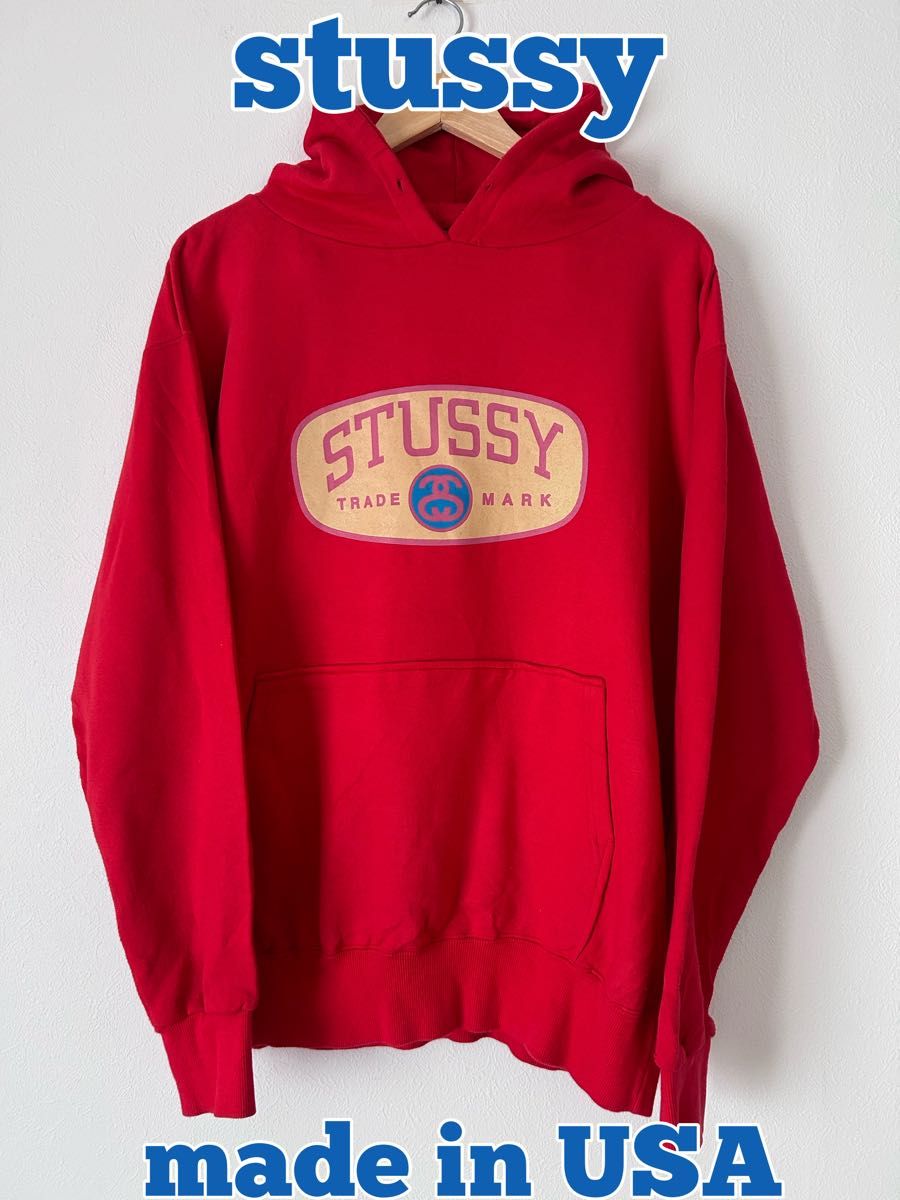 Stussy ステューシー パーカー フーディー プルオーバー　シャネルロゴ　00's 古着　USA製