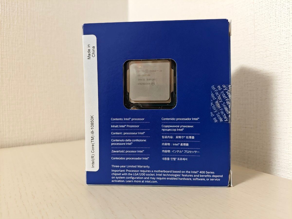 intel CPU core i9 10850K 動作確認済み|Yahoo!フリマ(旧 intel CPU core i9 10850K 動作確認済み|Yahoo!フリマ(旧