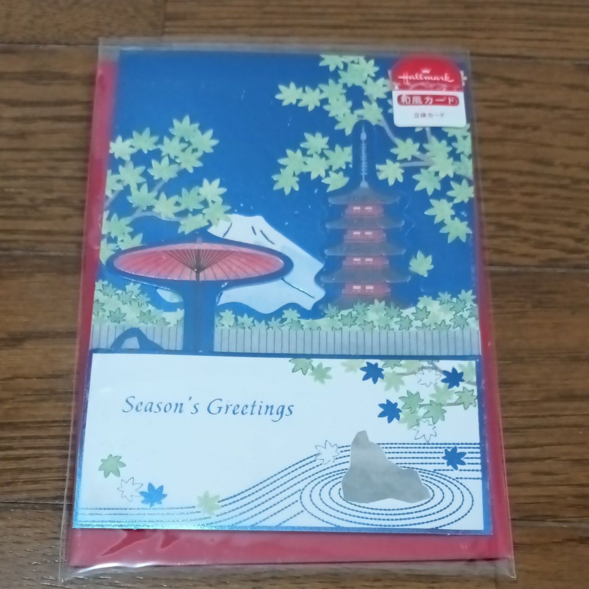 1枚150円未使用和風カード5枚セットグリーティングカード日本お土産ホールマーク